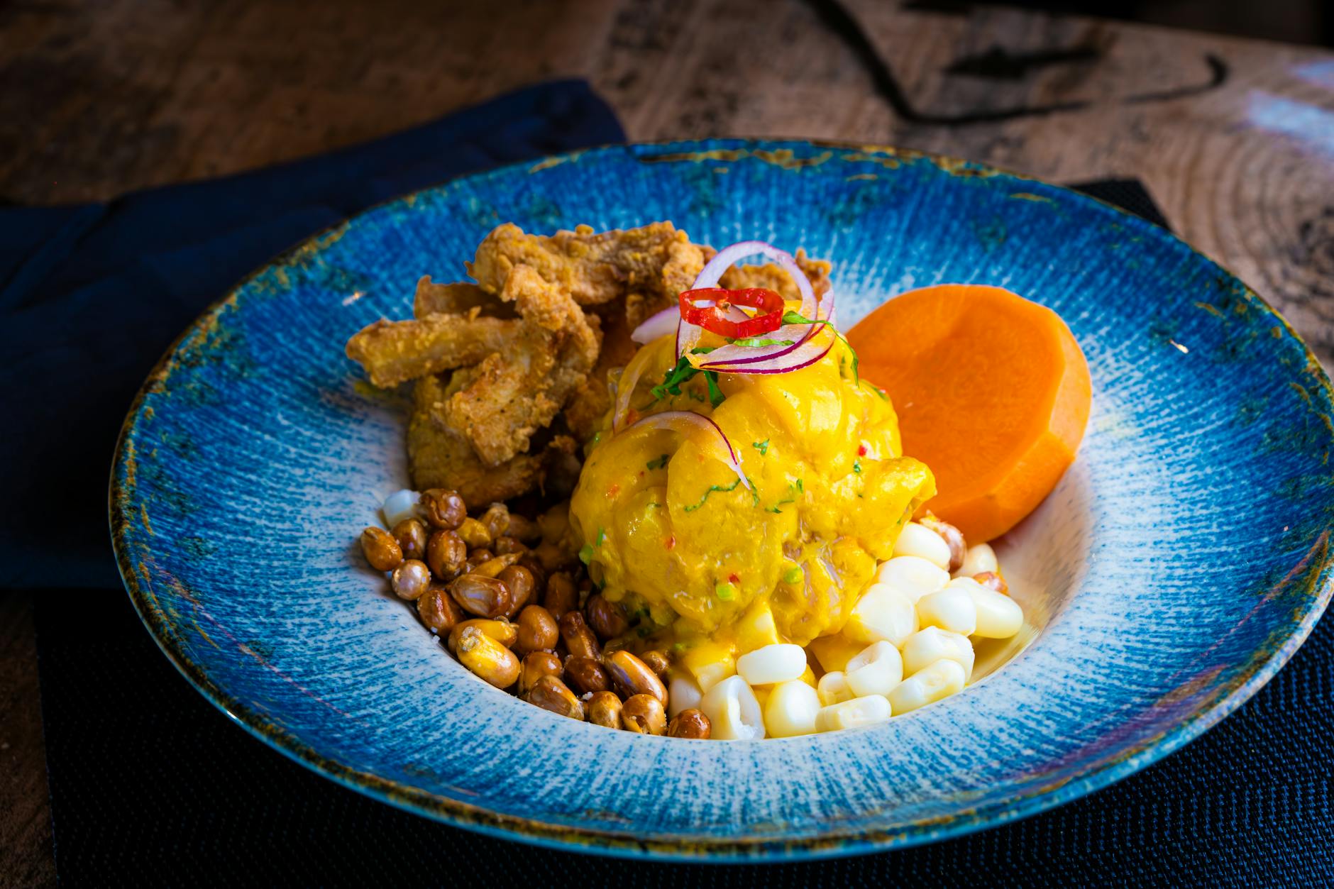 Ceviche Peruano with Crispy Calamari