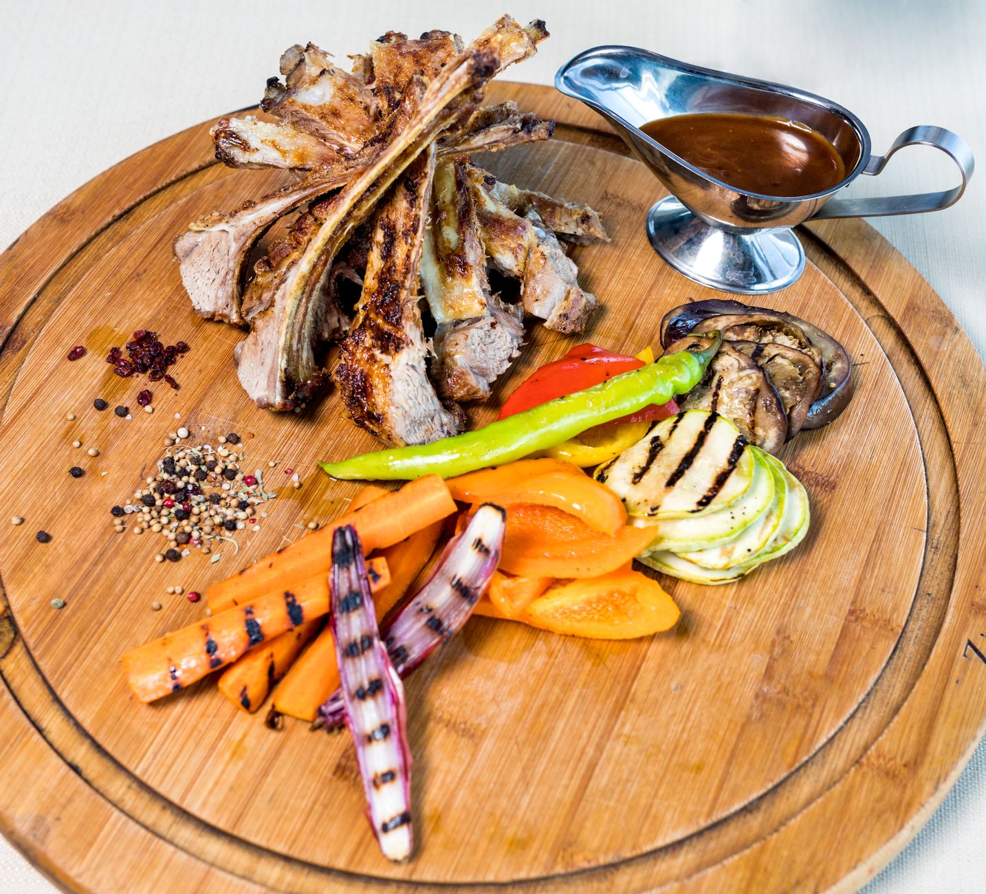 Charmoula Lamb Chops & Grilled Veg