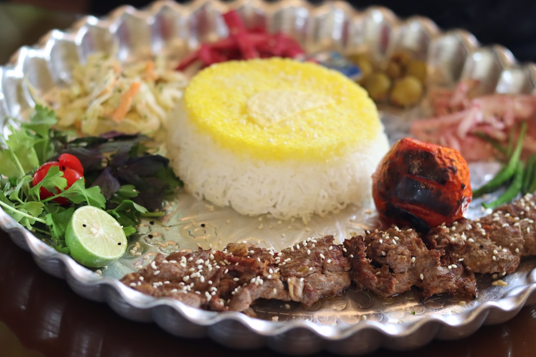 Charred Beef Kebab with Saffron Rice & Tahini