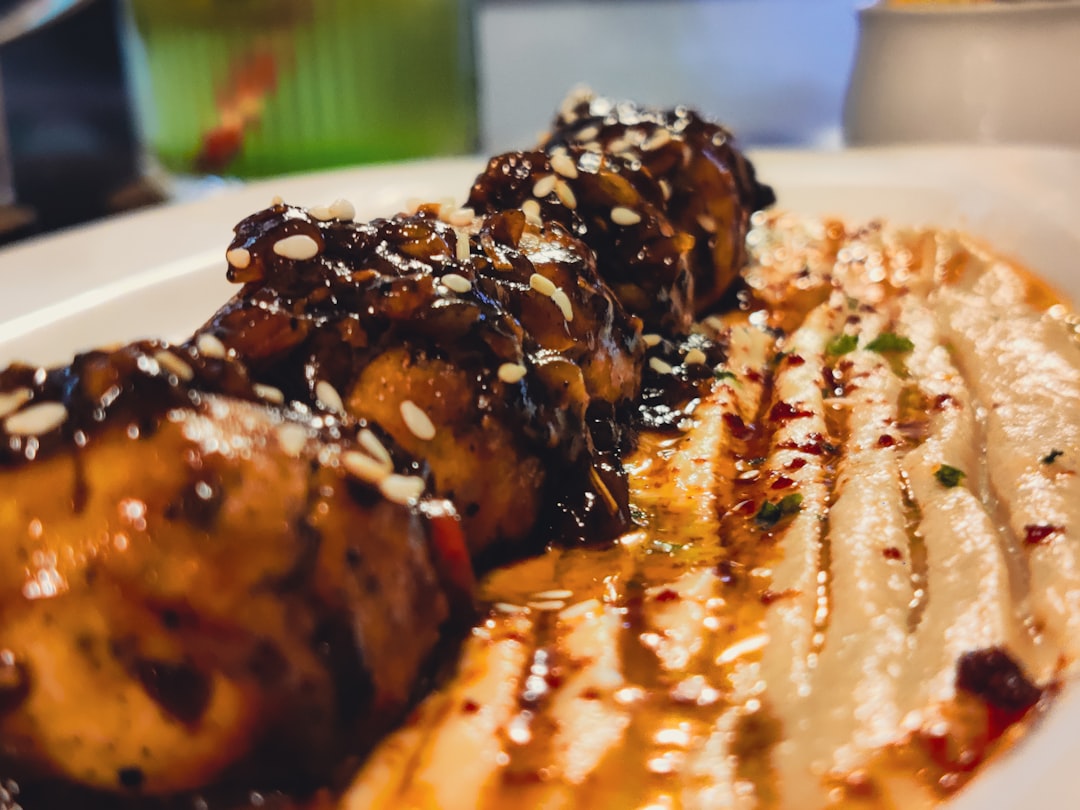 Charred Beef Kebab with Tahini & Hummus