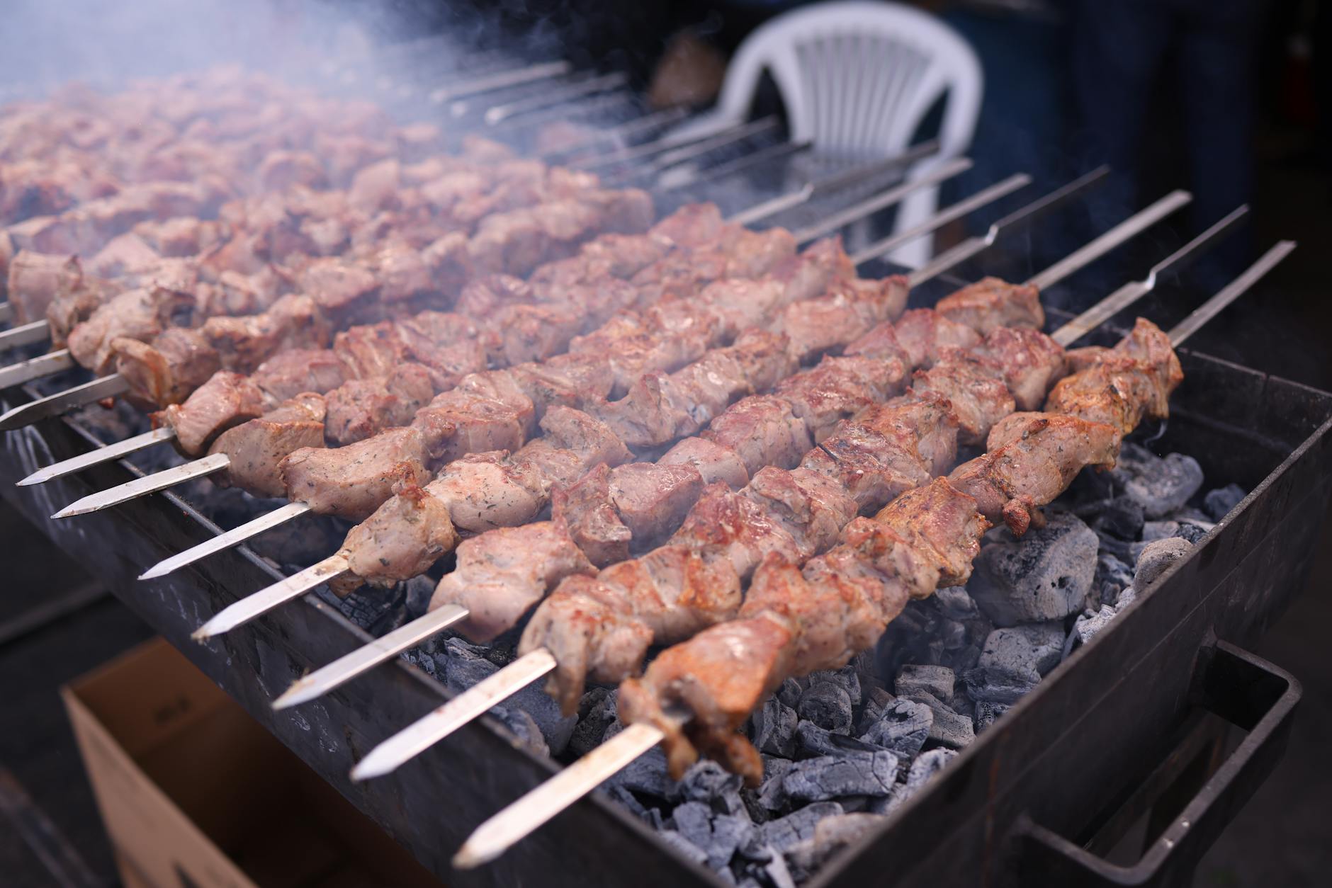 Charred Beef Kebabs with Tahini