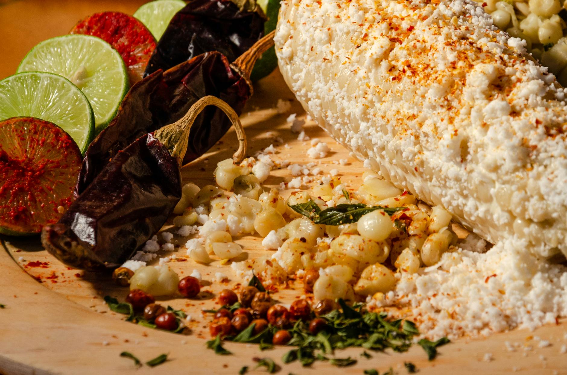 Charred Elote with Cotija and Lime