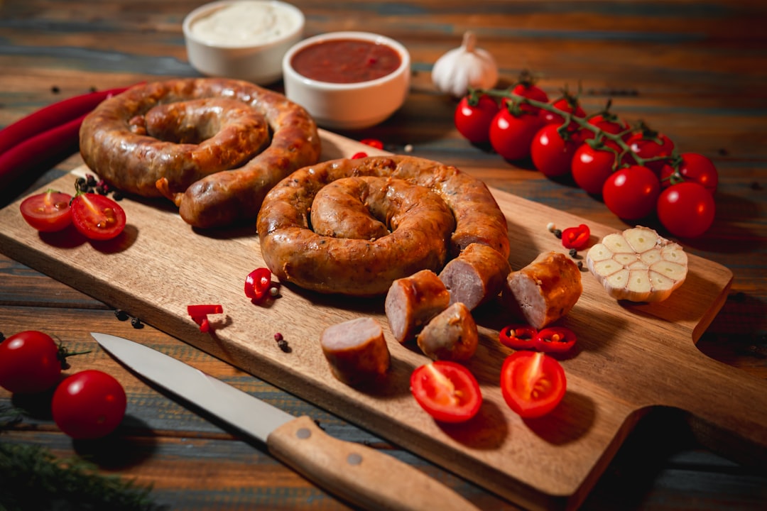 Charred Kielbasa with Garlic & Cherry Tomatoes