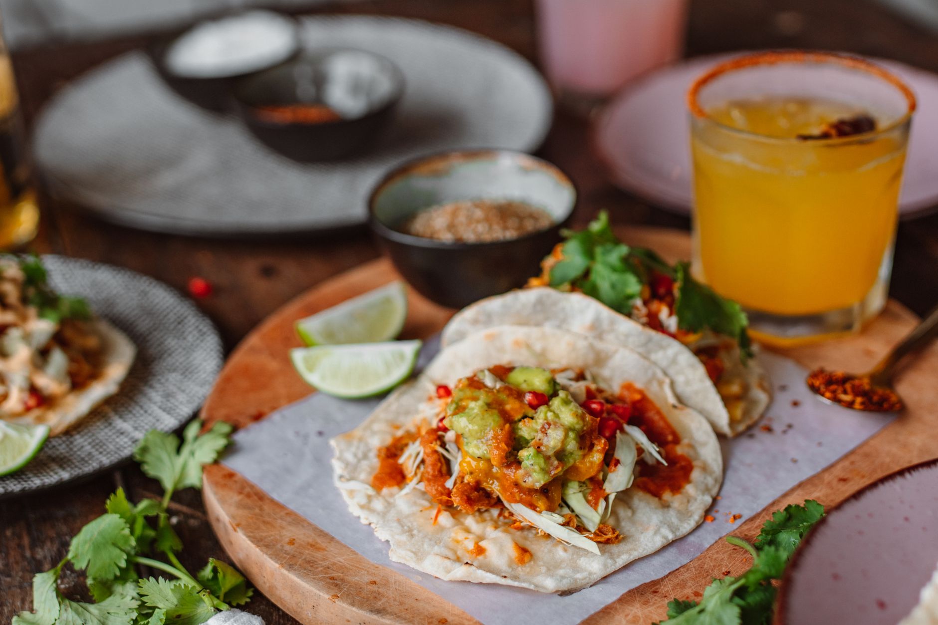 Charred Marlin Tacos with Chili-Lime Crema