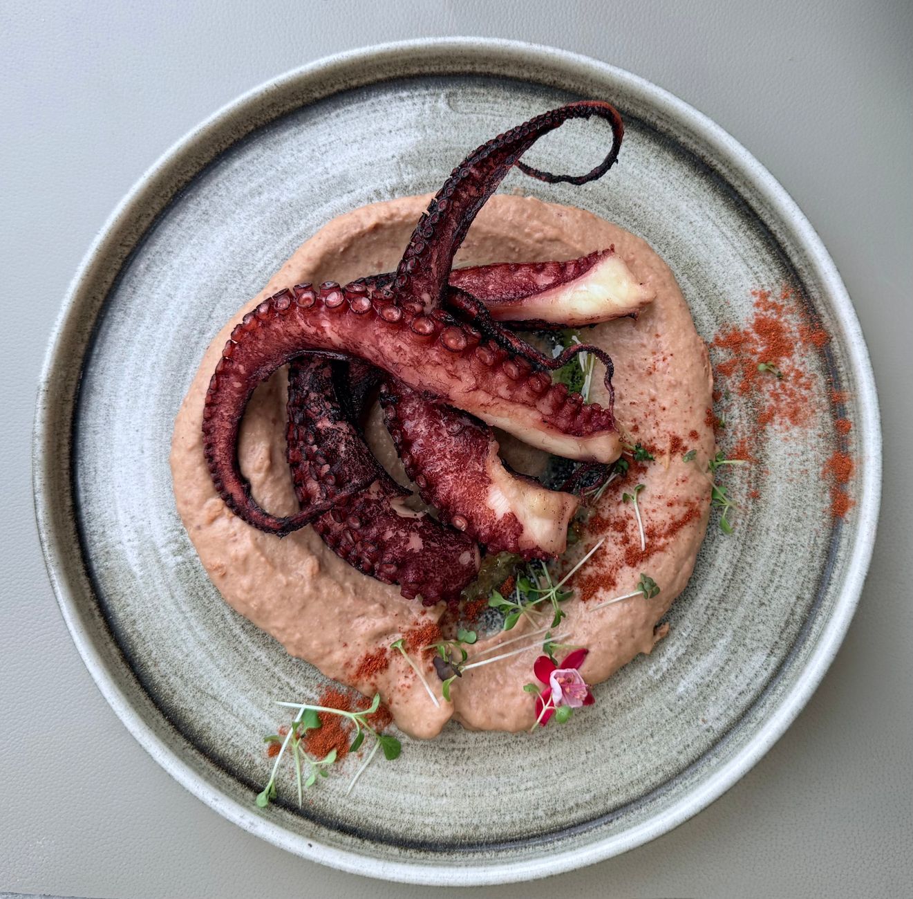 Charred Octopus with Bean Puree