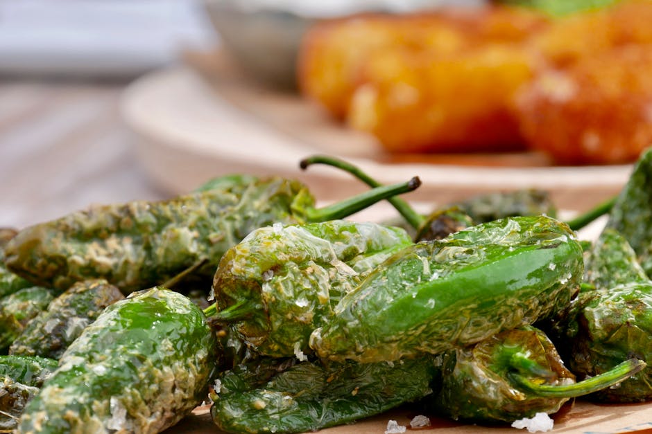 Charred Padron Peppers with Fleur de Sel