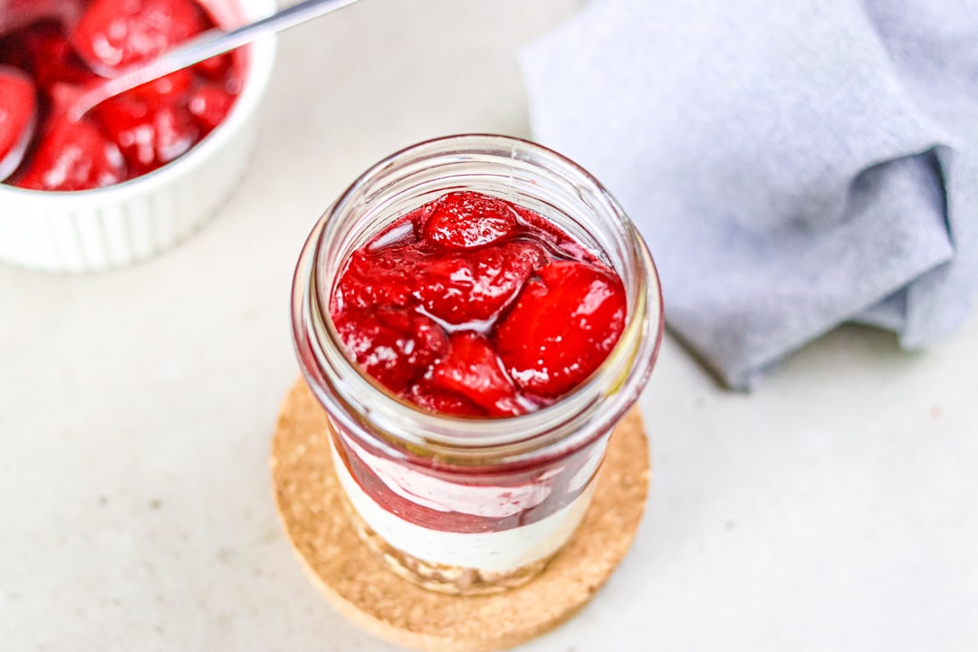 15-Minute Cheesecake Jars with Strawberry Compote