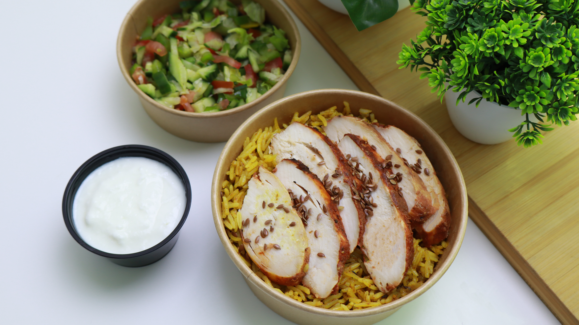 25-Min Chicken Kabsa with Garlic Sauce