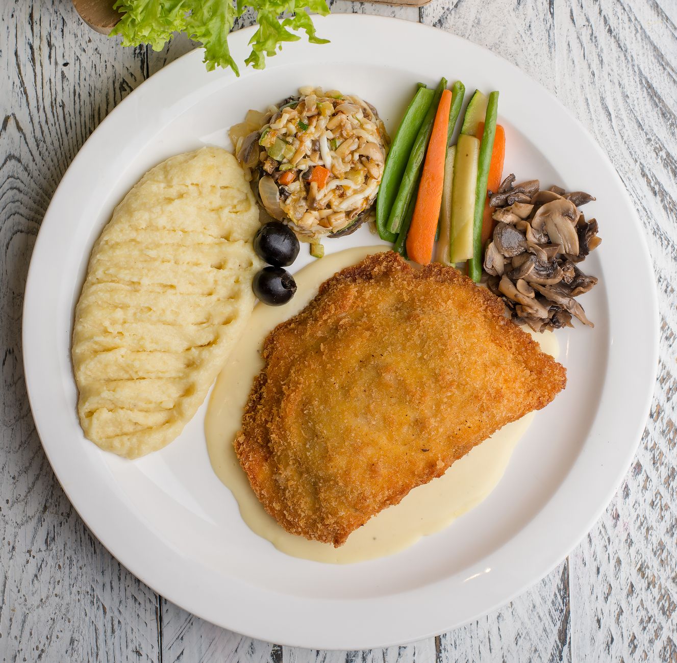 Chicken Schnitzel with Mushroom Gravy