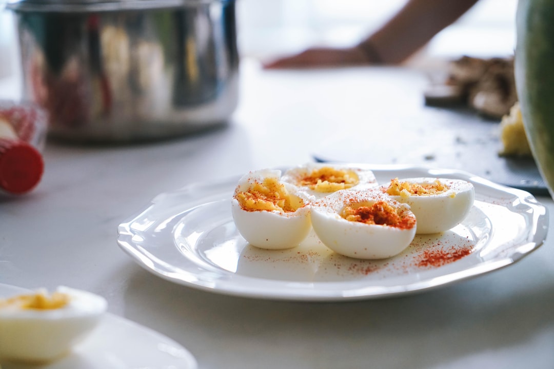 Chili Crisp Deviled Eggs