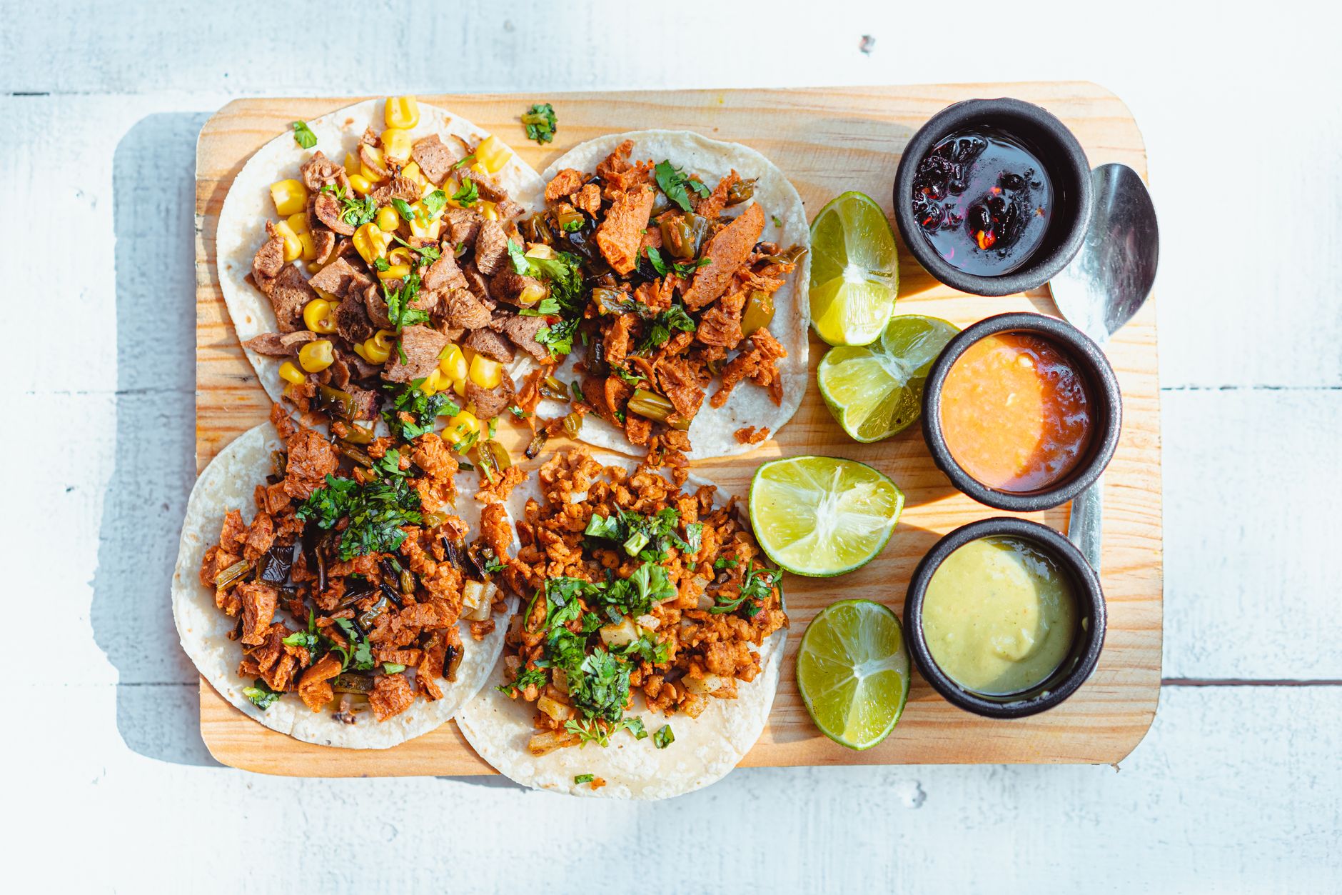 Costilla Tacos with Quick Salsa Verde