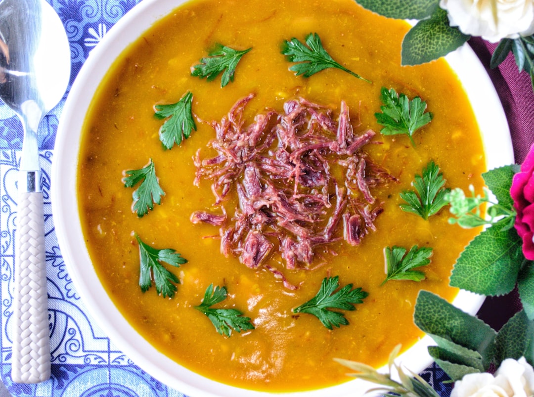 Creamy Split Pea Soup with Smoked Pork