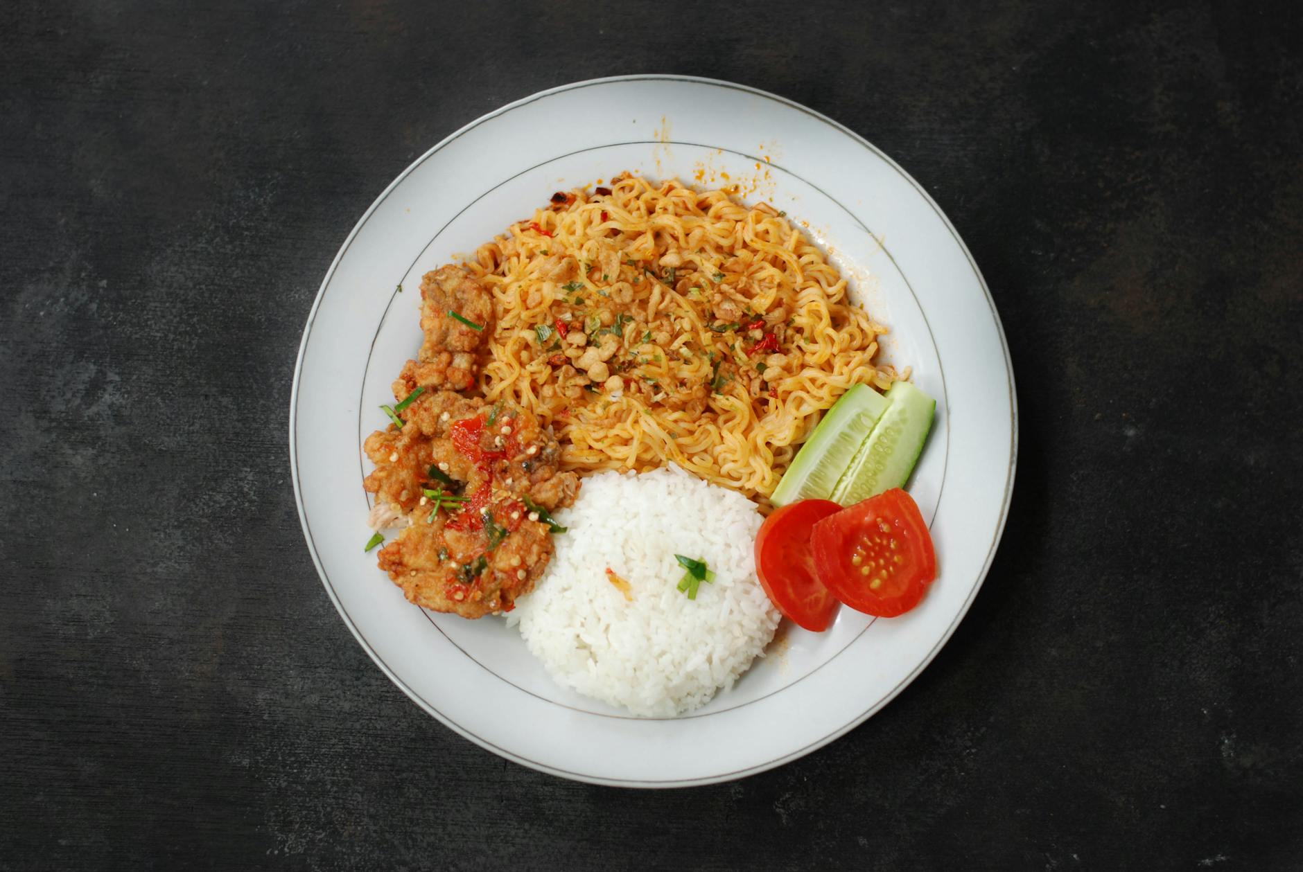 Crispy Ayam Goreng with Sambal & Sides