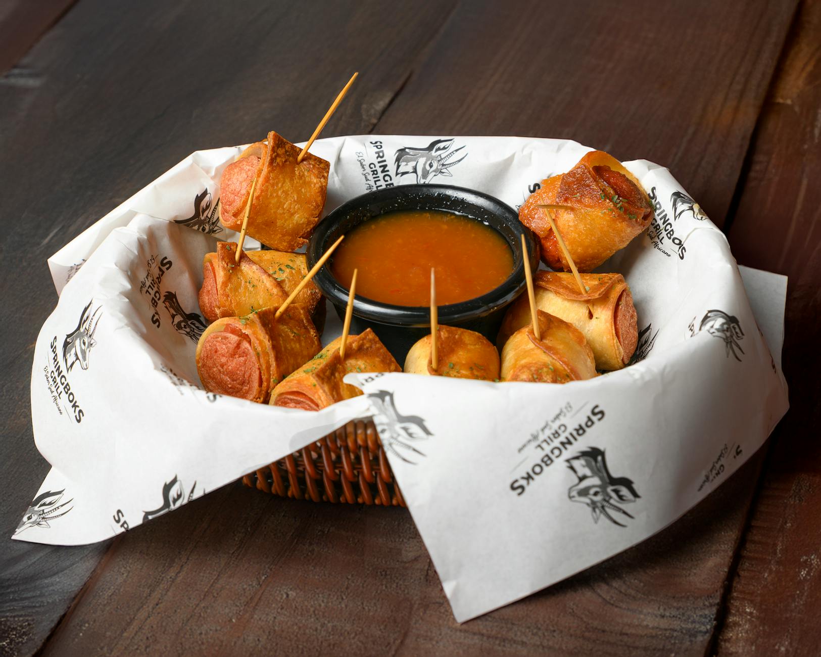 Crispy Boudin Egg Rolls with Spicy Mayo