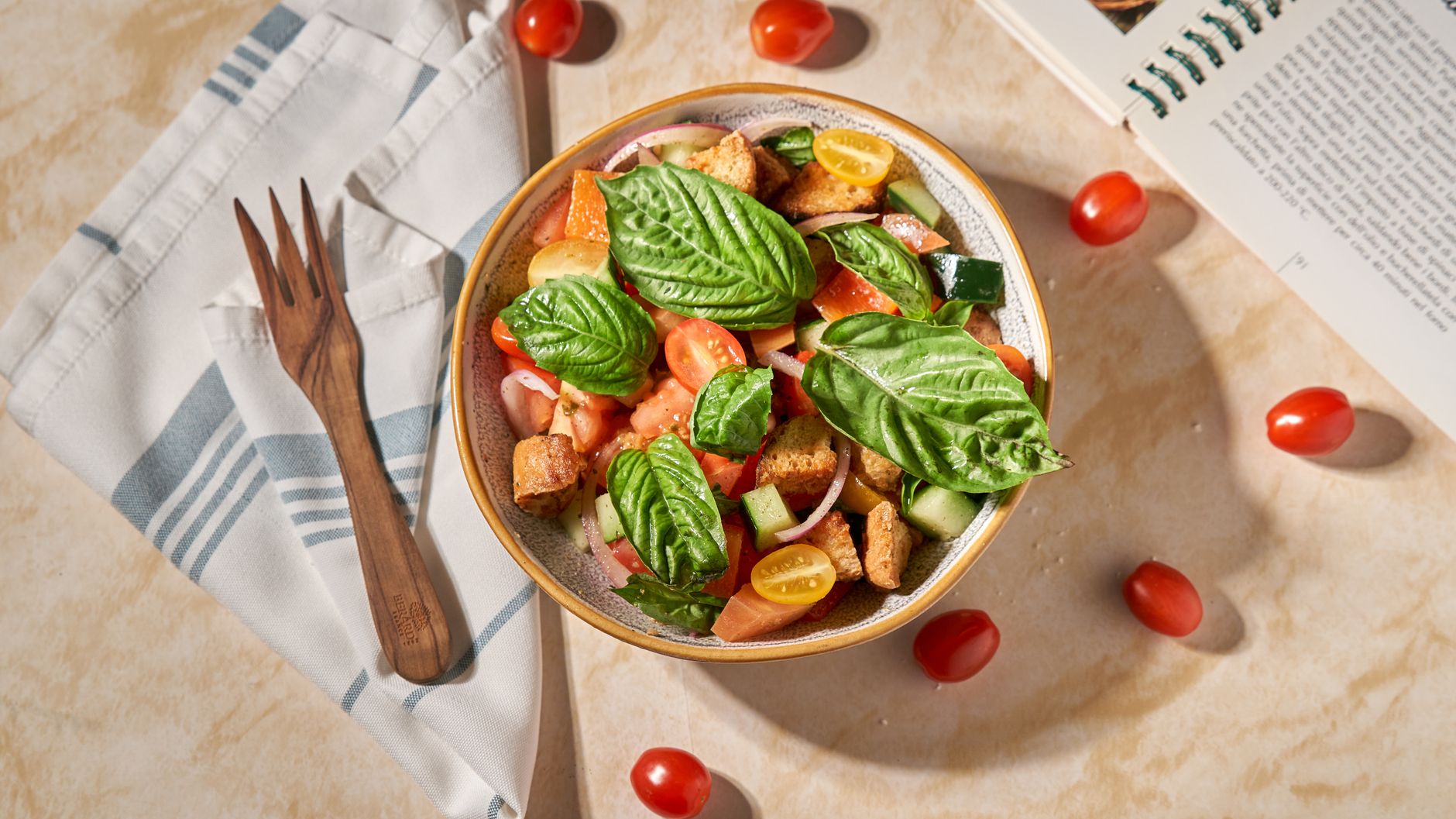 Crispy Bread Salad with Cherry Tomatoes