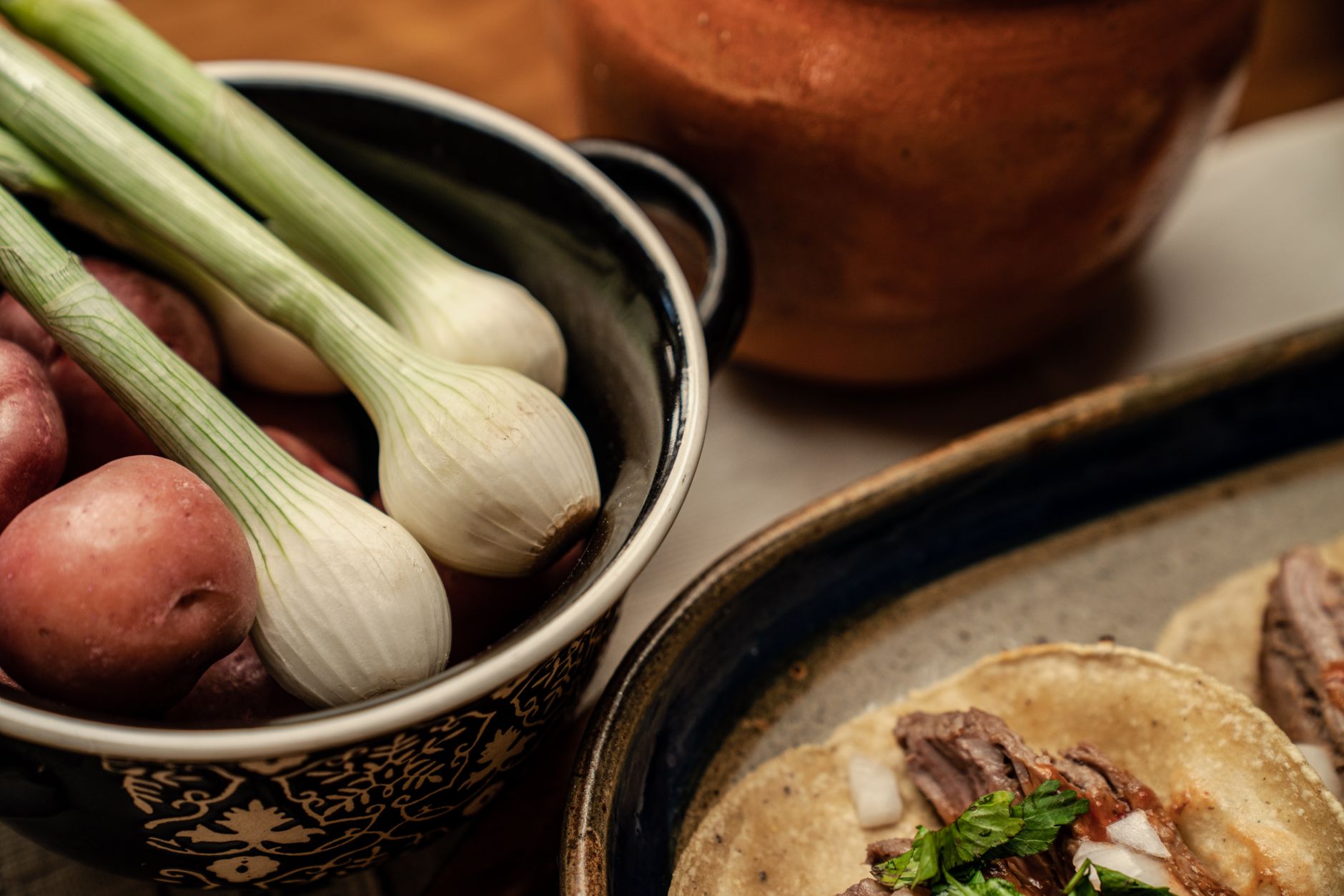 Crispy Carnitas Tacos with Pickled Radishes