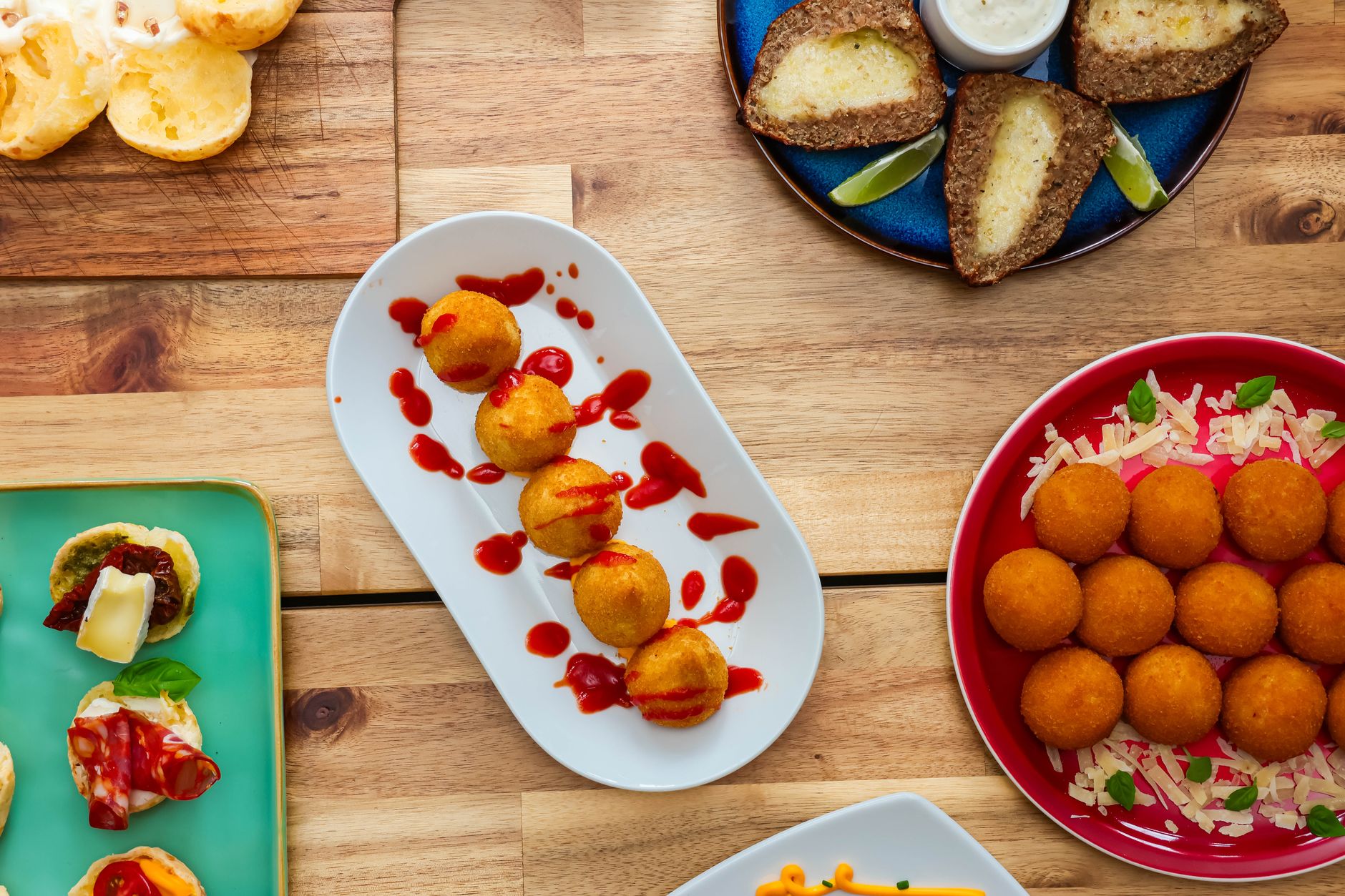 Crispy Cheese Bread Platter — Pão de Queijo & Sides
