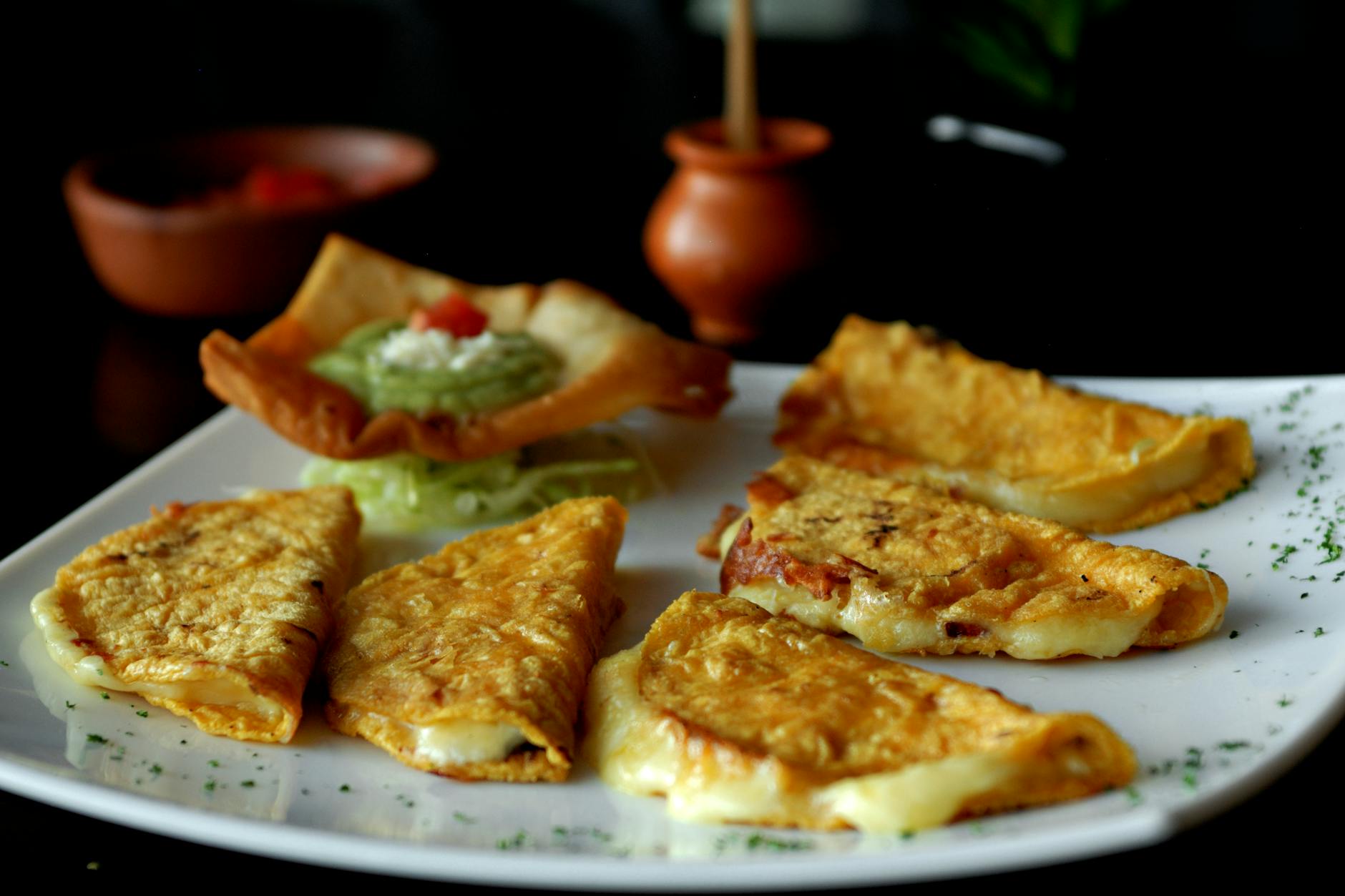 Crispy Chicharrón Quesadillas