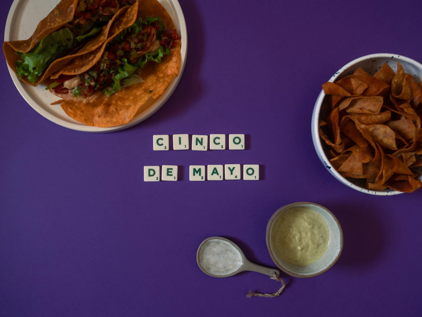 Crispy Chicken Chalupas with Guac & Crema
