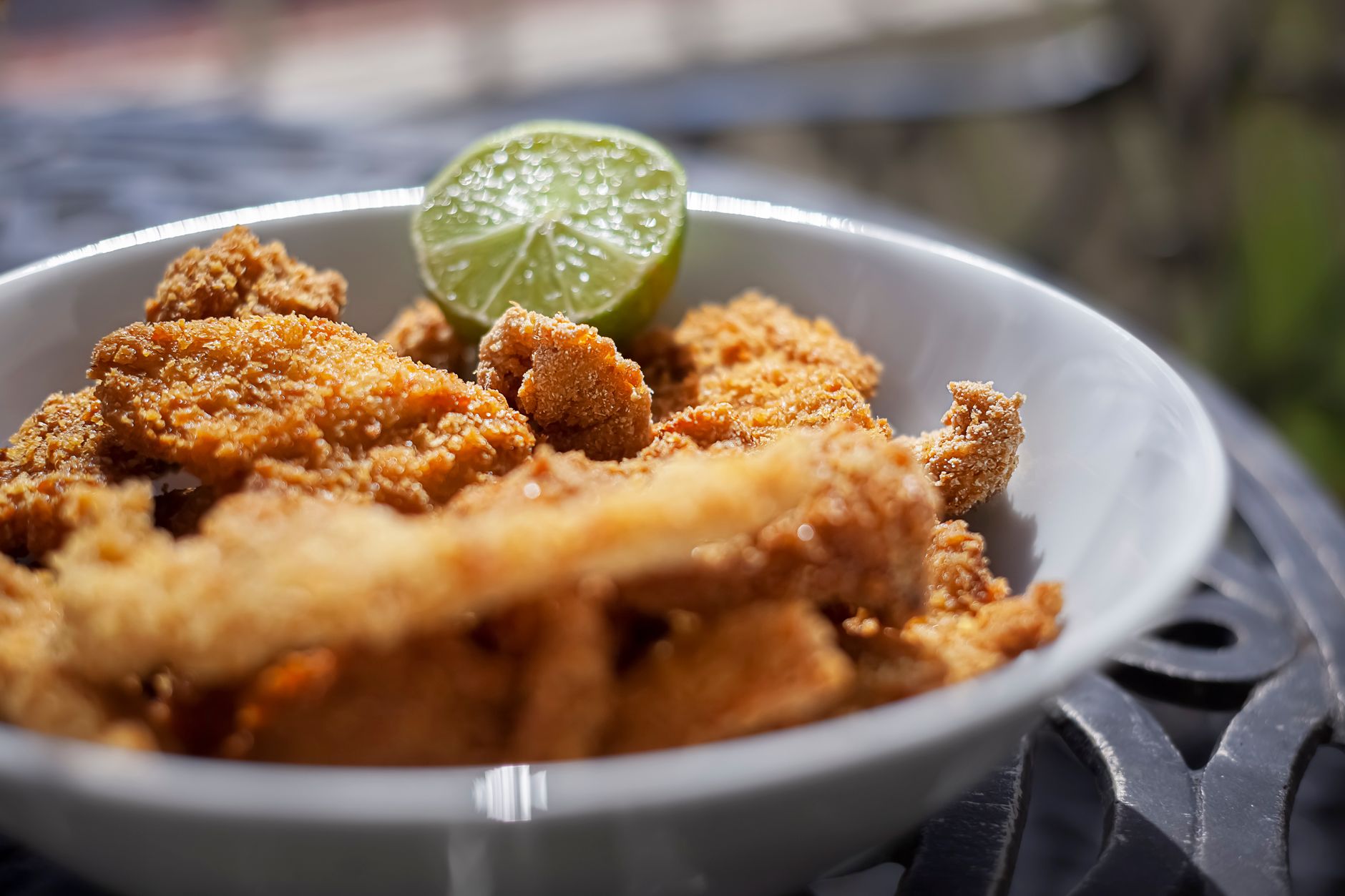 Crispy Chicken Flautas with Lime Crema