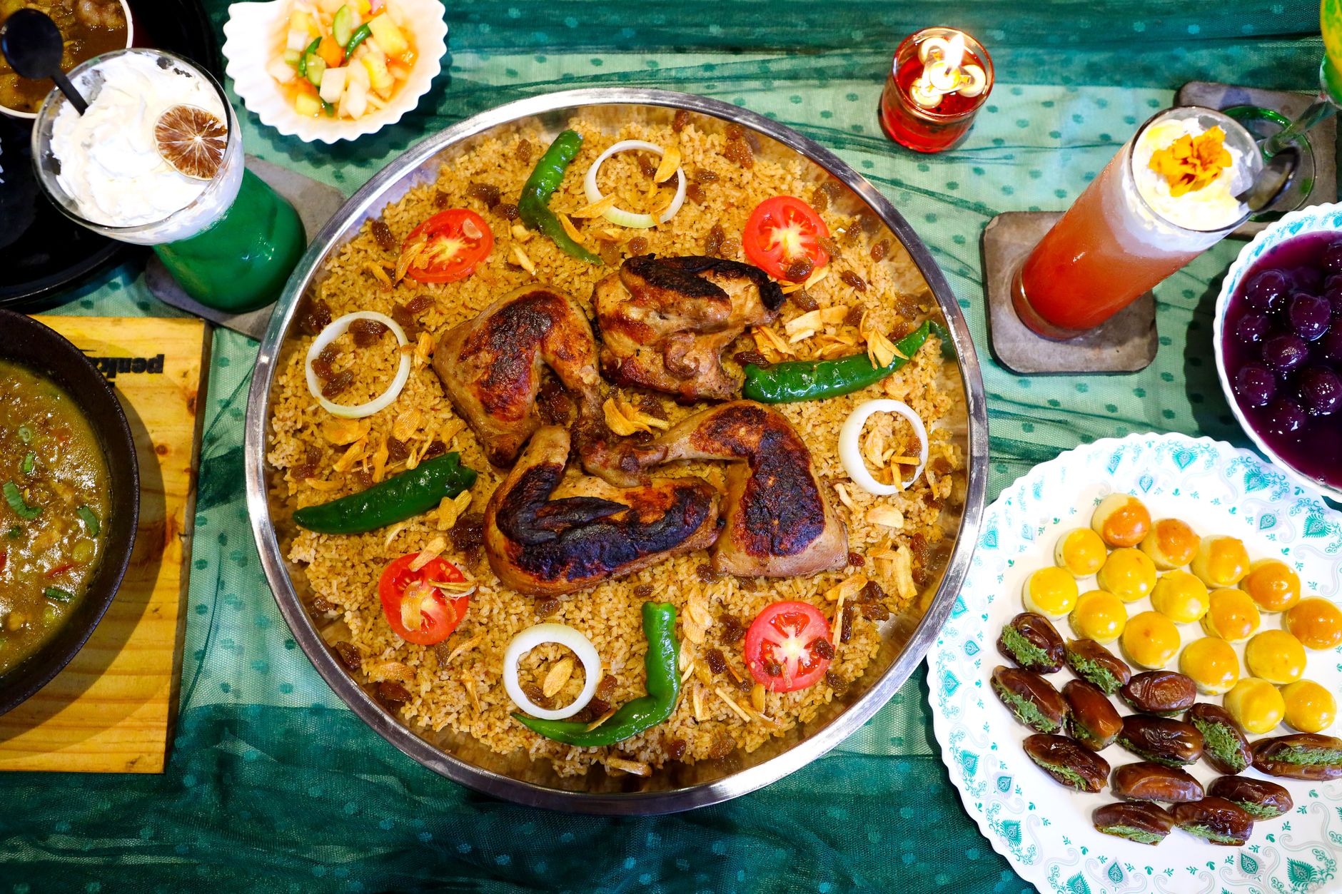 Crispy Chicken Kabsa with Spiced Rice