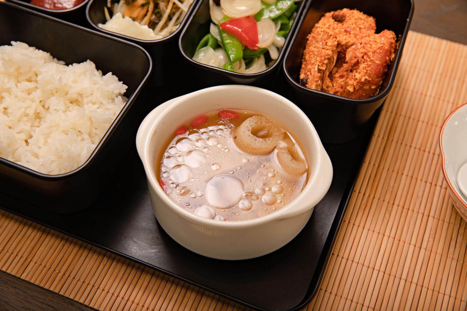 Crispy Chicken & Shrimp Rice Bowl