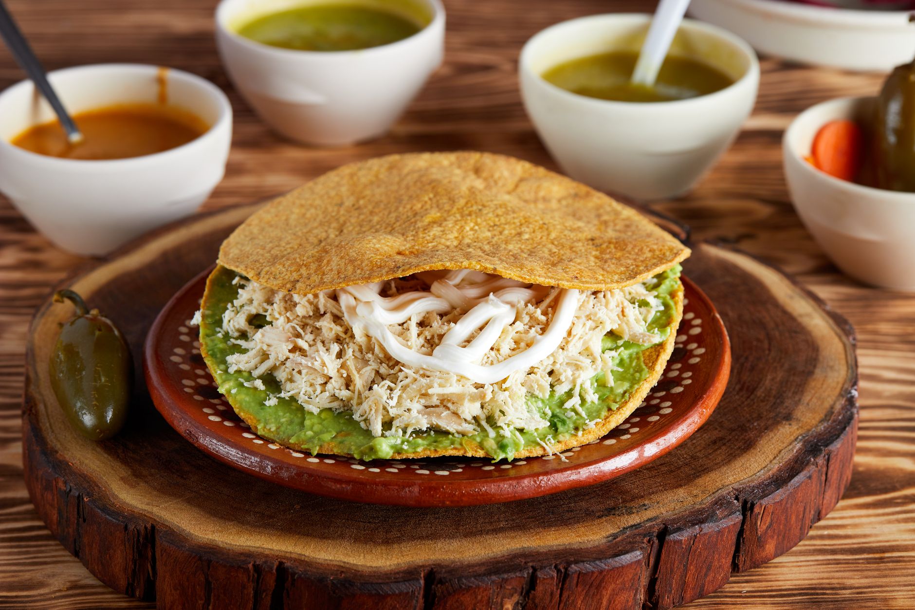 Crispy Chicken Tostadas