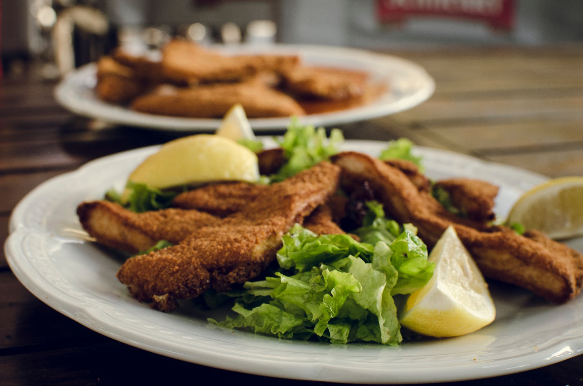 Crispy Chicken Salad with Warm Bacon Vinaigrette