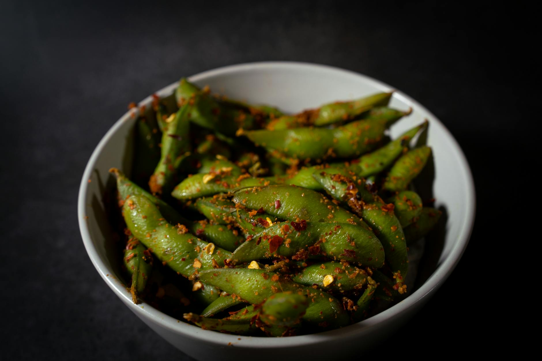 Crispy Chili Garlic Edamame