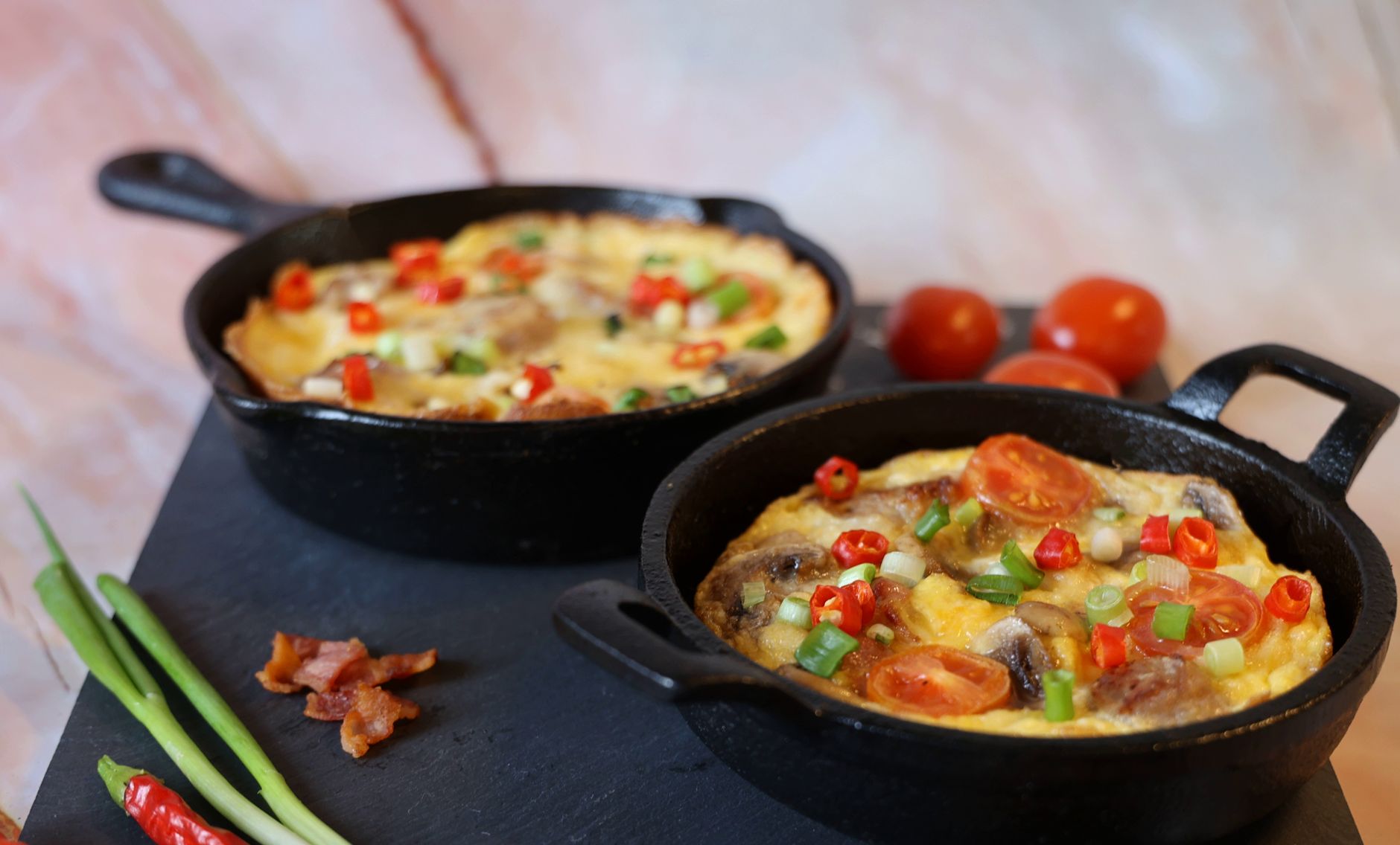 Crispy-Edge Caprese Frittata