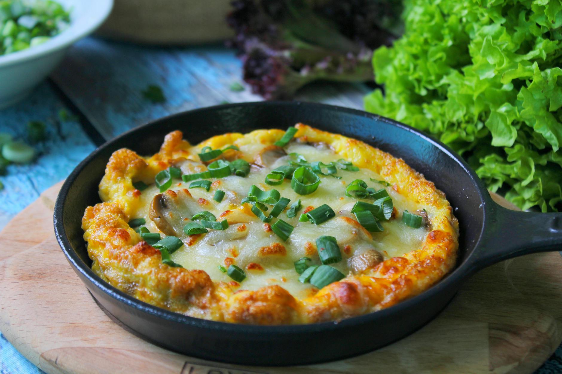 Crispy-Edge Veggie Frittata with Green Salad