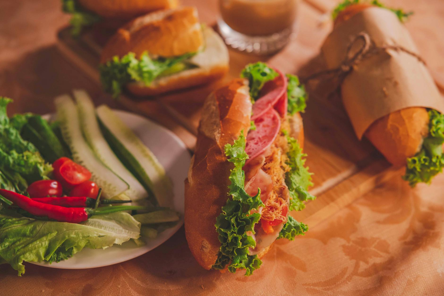 Crispy Garlic Chicken Banh Mi