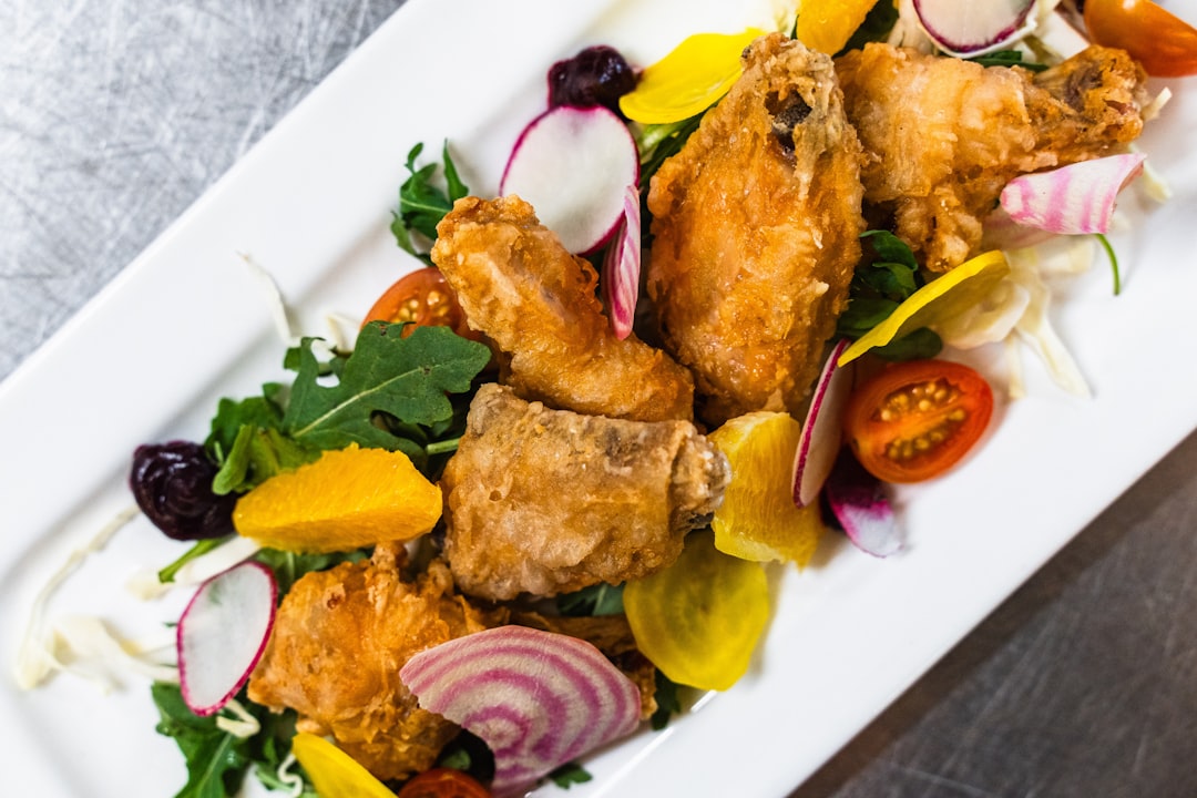 Crispy Garlic Chicken with Citrus Salad