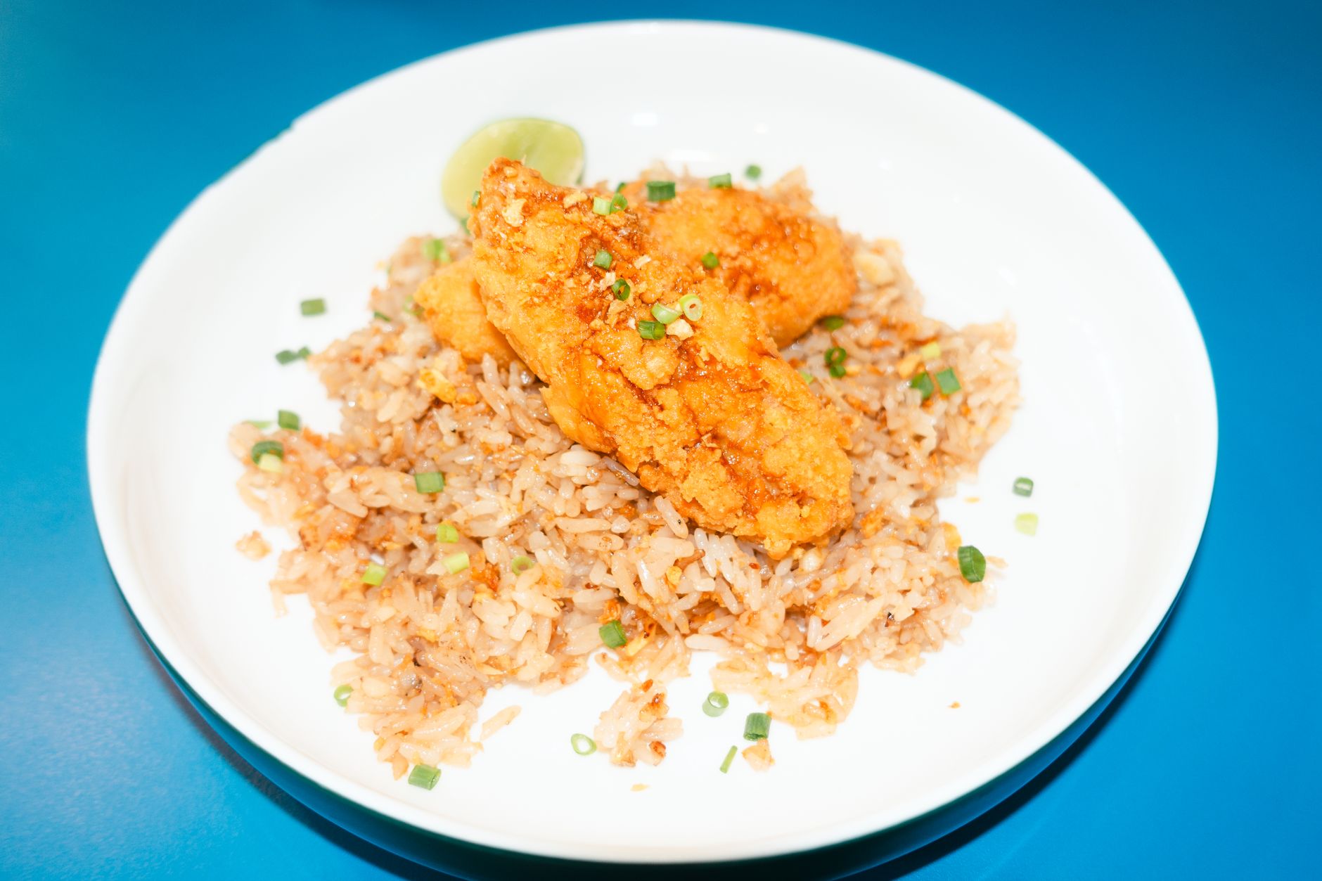 Crispy Garlic Chicken & Rice — Cơm Gà Chiên