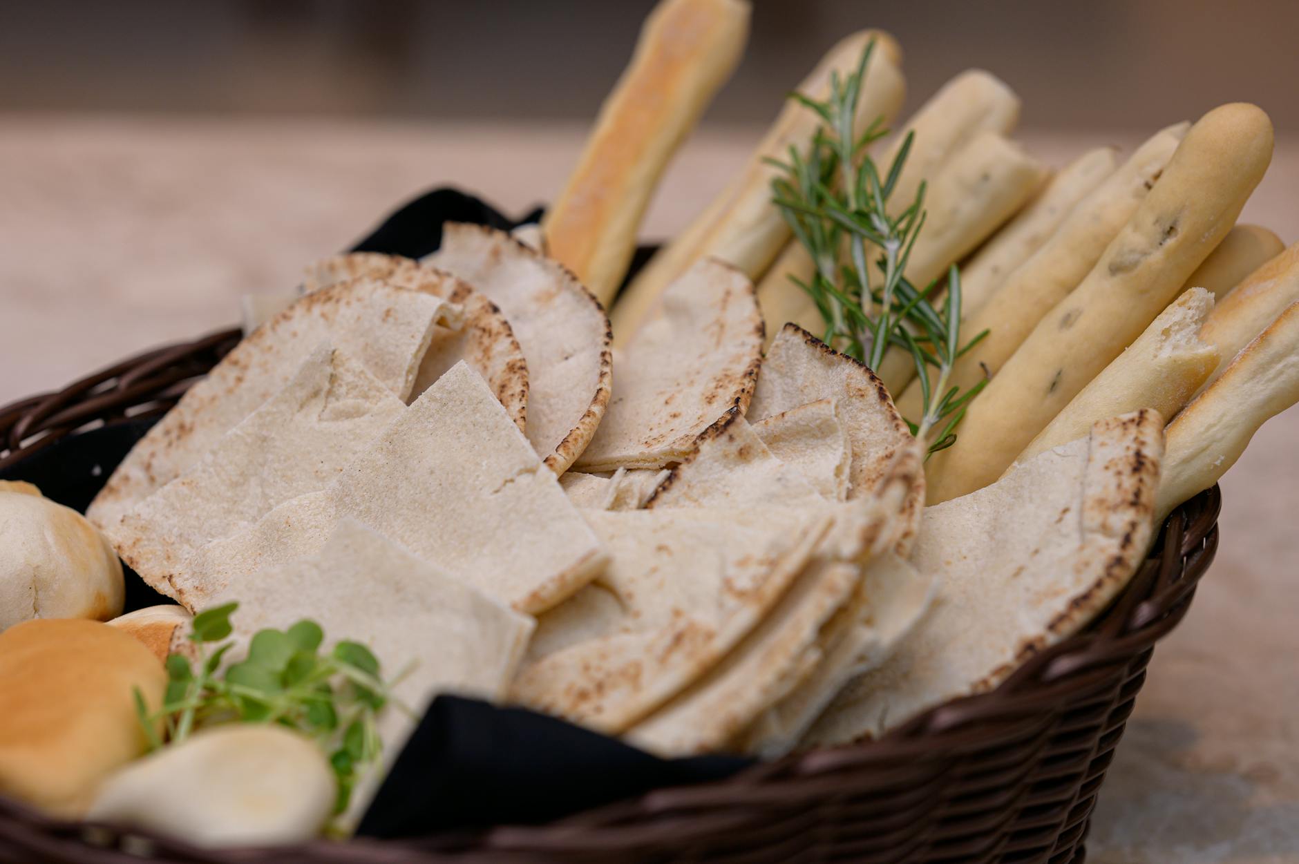Crispy Grissini & Warm Bread Board