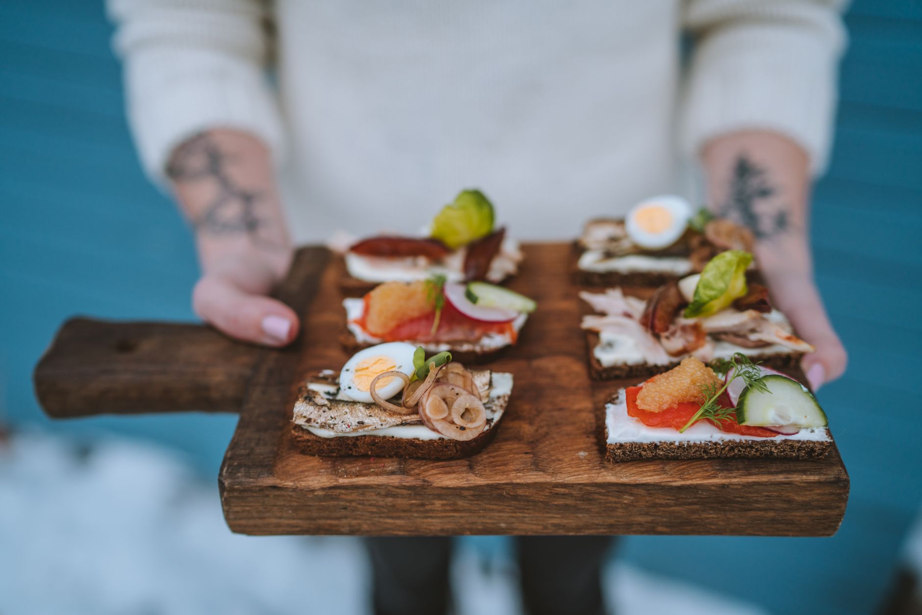 Crispy Herring Toast with Pickled Red Onion