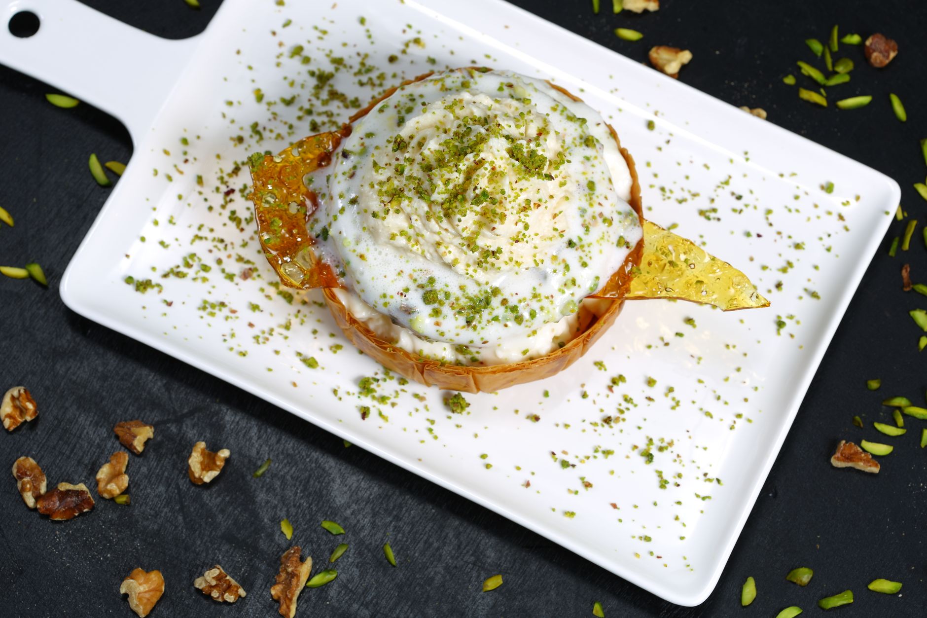 Crispy Künefe with Pistachios & Cream