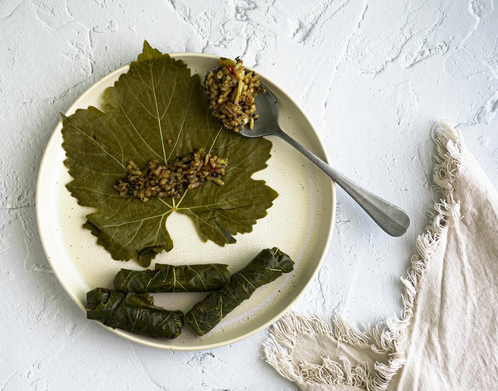 20-Min Crispy Lemon Dolmades with Garlic Oil