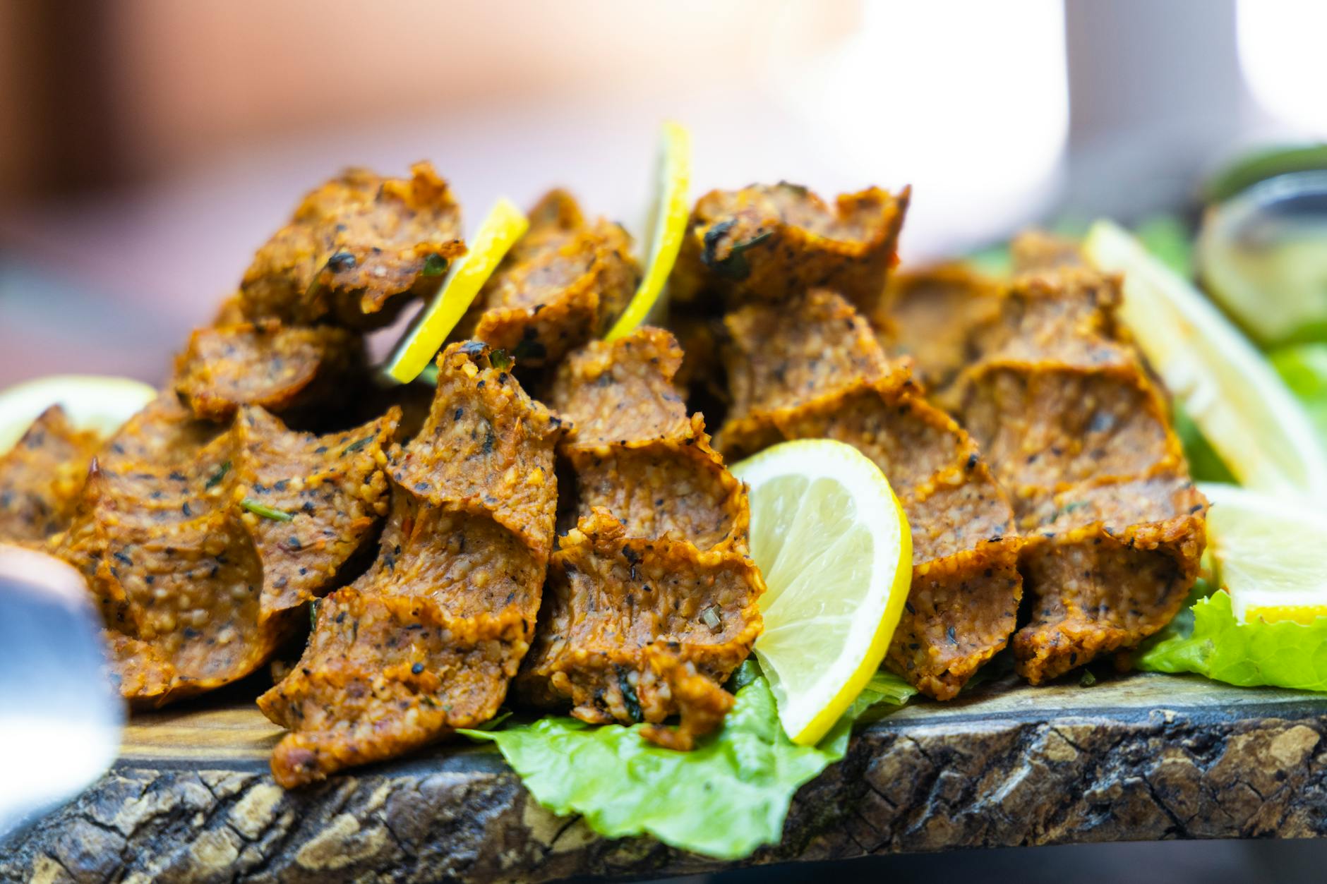 Crispy Lentil Balls with Lemon & Lettuce