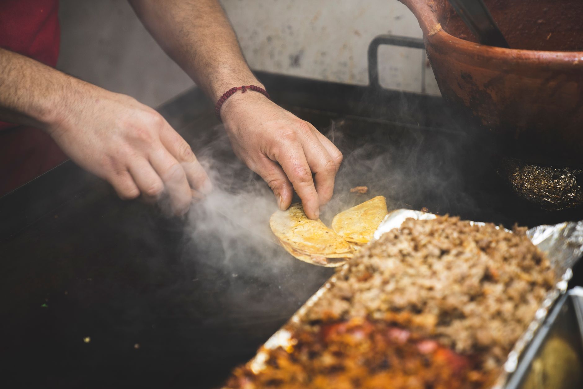 Crispy Marlin Tacos with Lime Crema