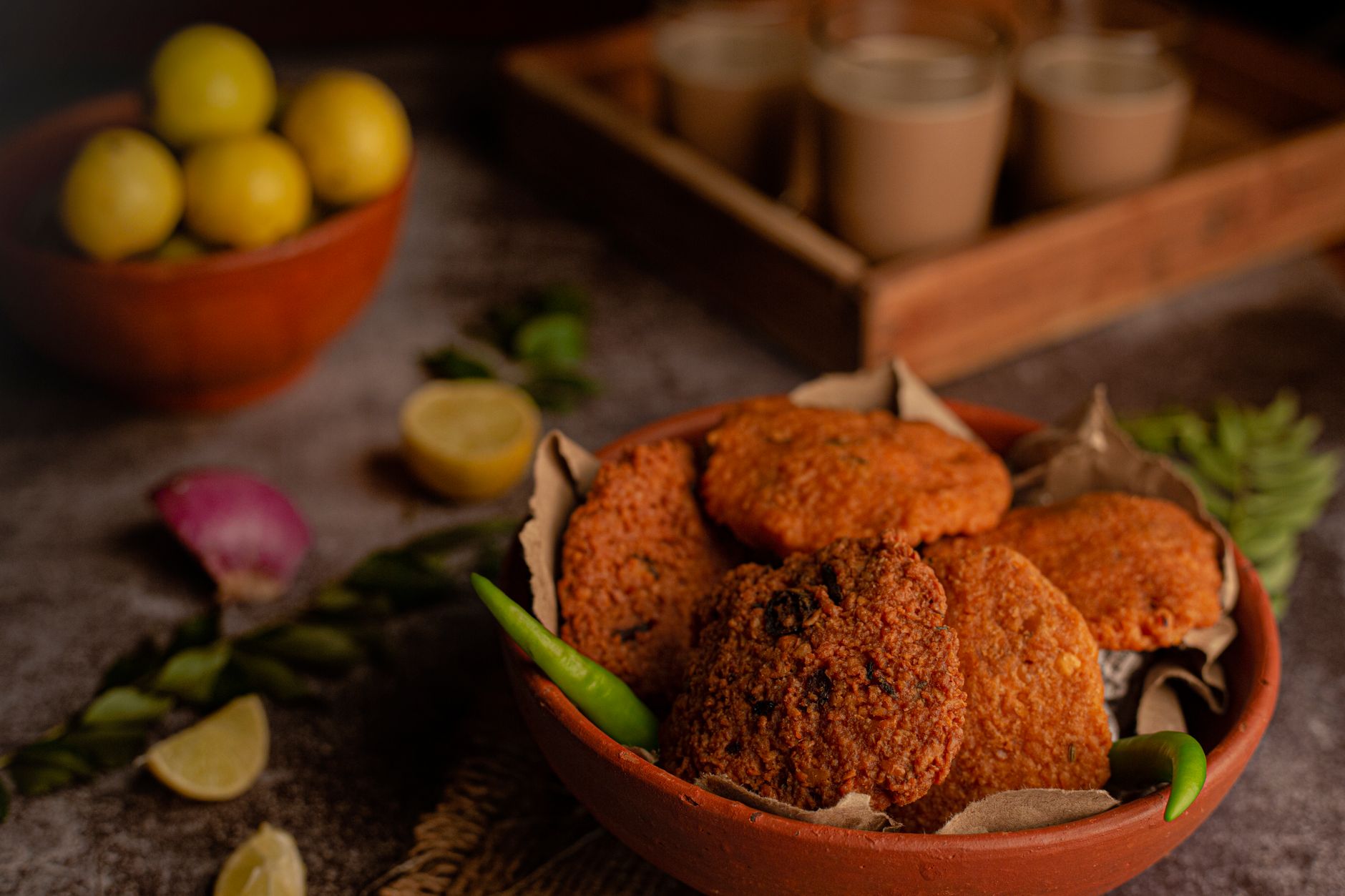 Crispy Masala Vada with Chai