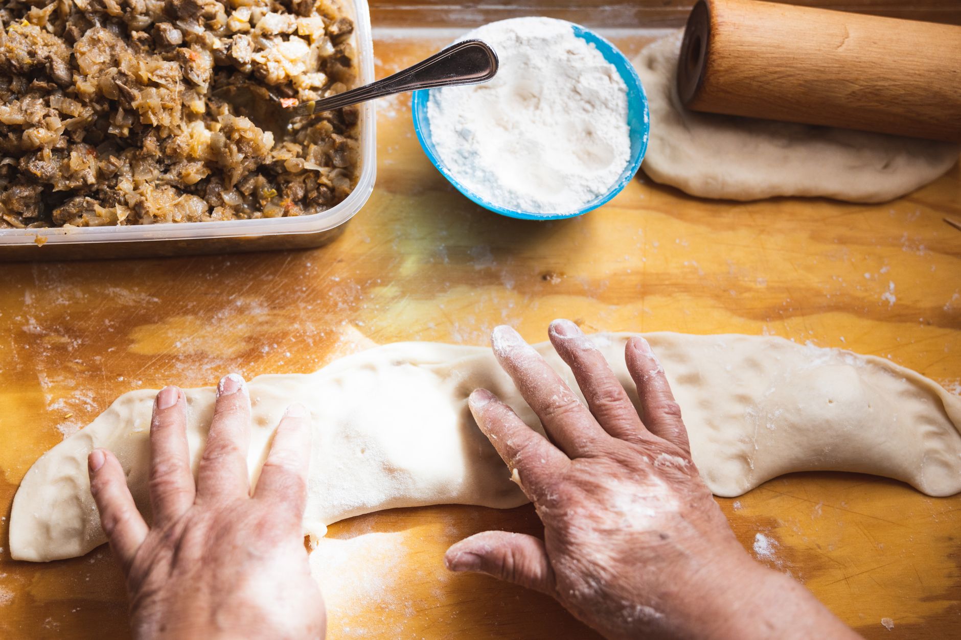 15-Min Crispy Meat Fatayer