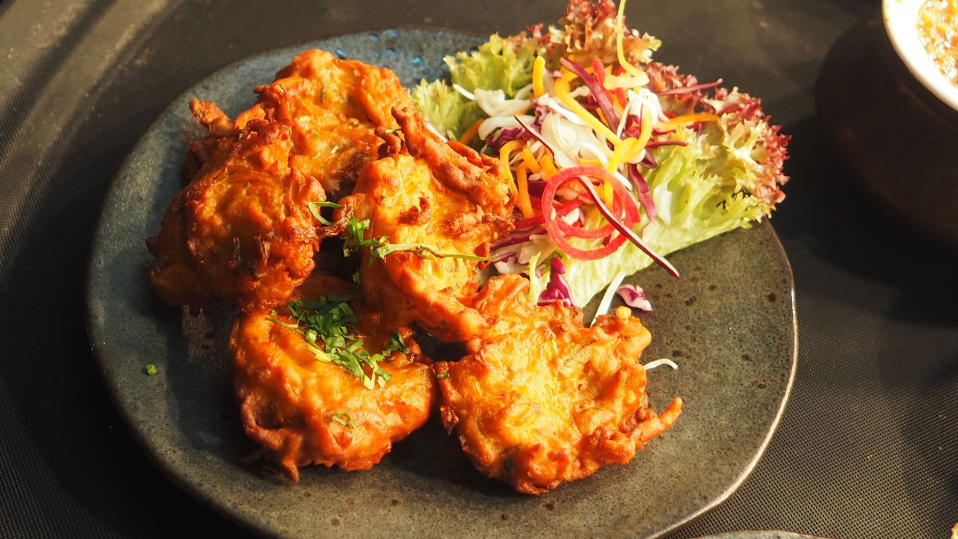 Crispy Onion Bhaji with Quick Tamarind Chutney