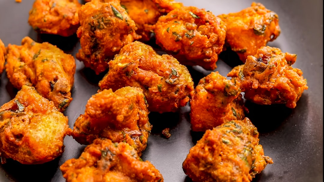 Crispy Onion Bhaji with Mint Chutney