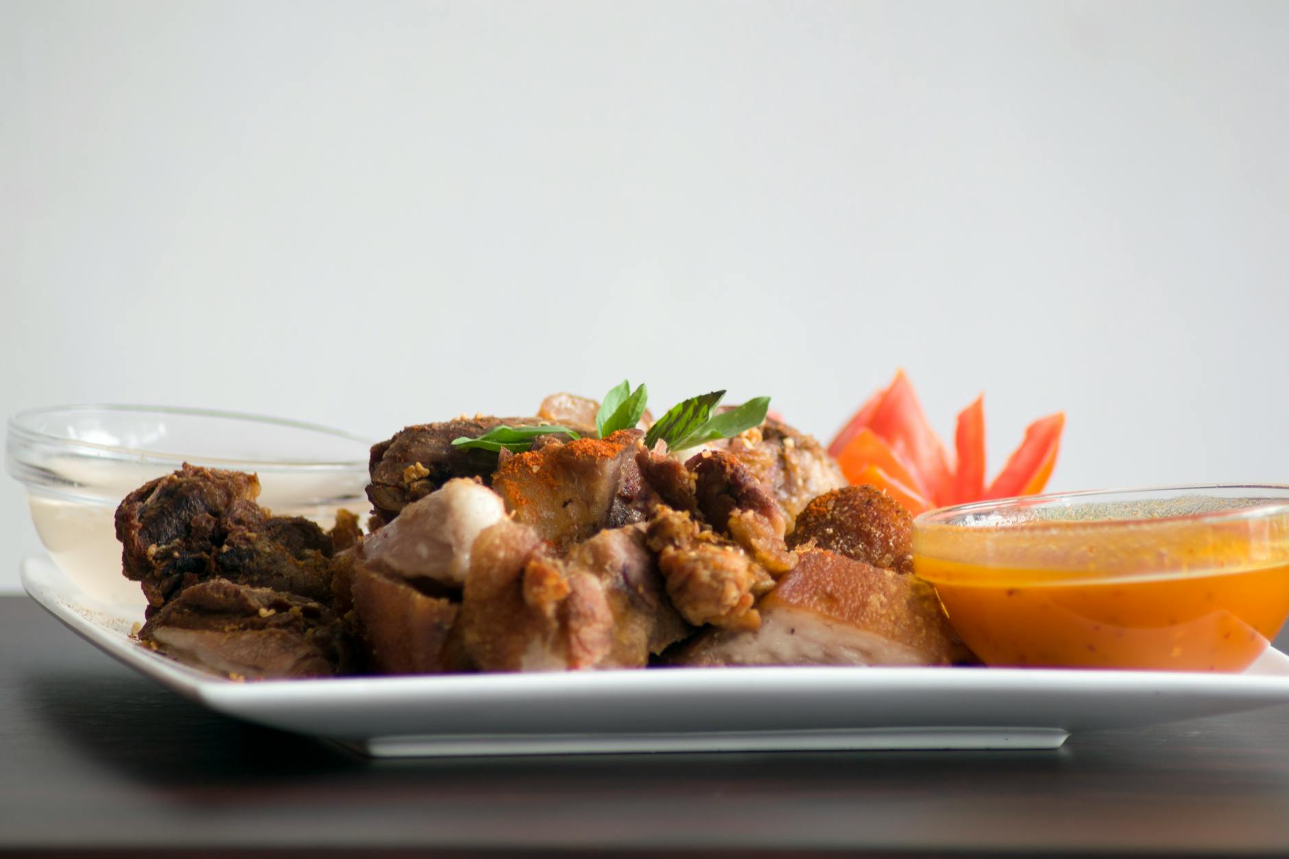 25-Minute Crispy Pork Belly with Aji & Creamy Sauce