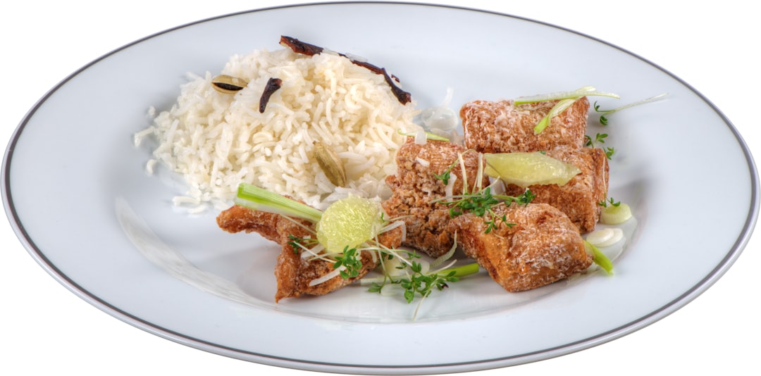 Crispy Pork Chunks with Rice