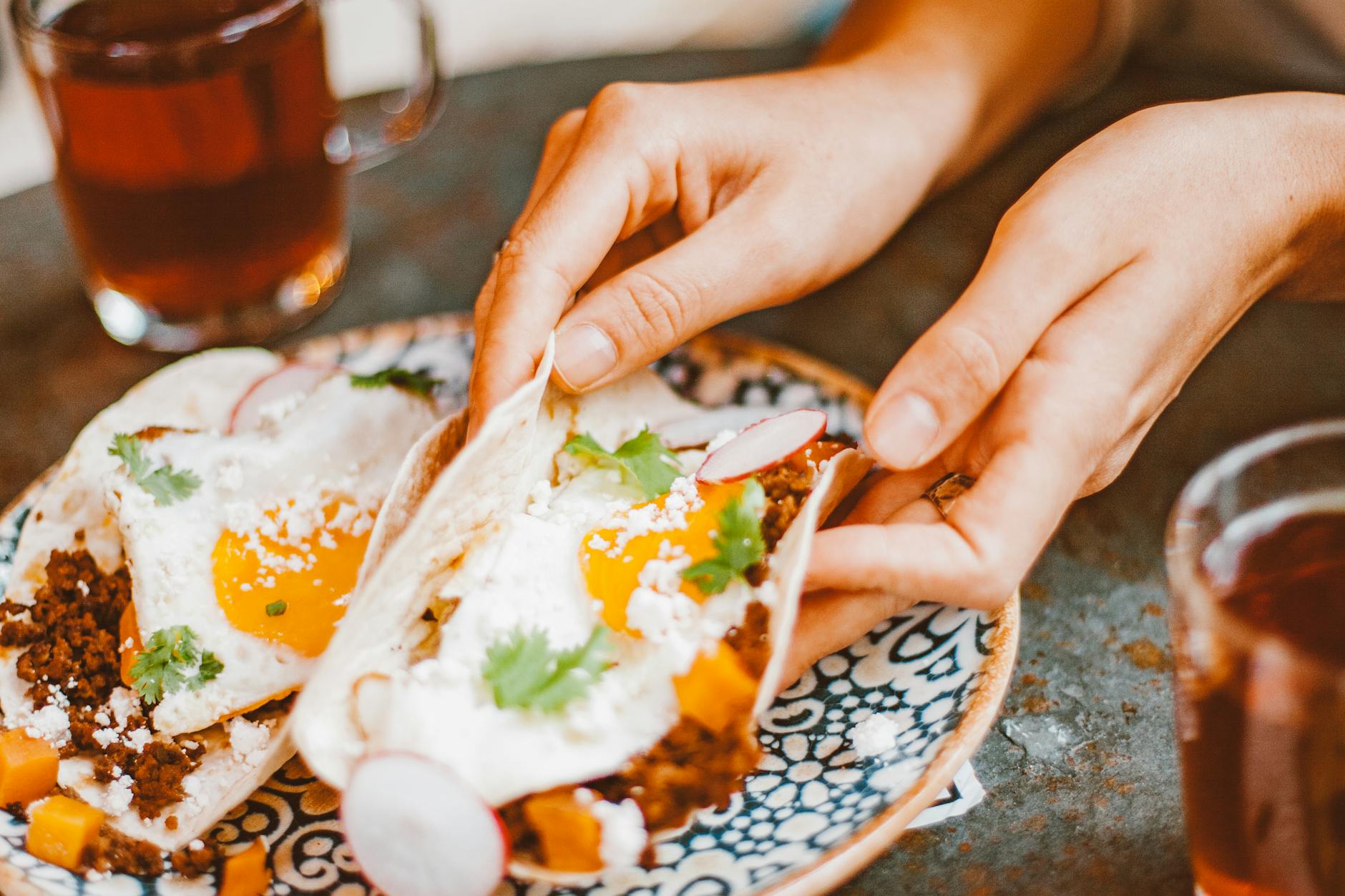 Crispy Potato & Egg Tacos