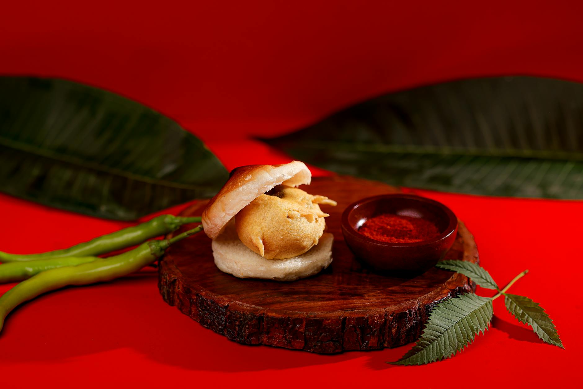 Crispy Potato Vada Pav with Garlic Chutney