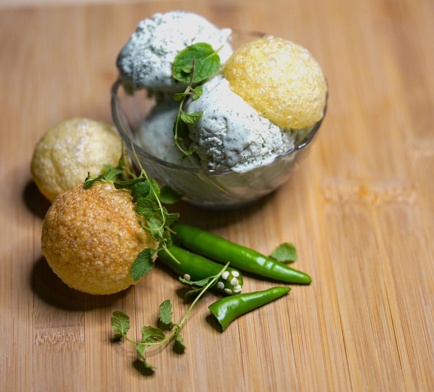 Crispy Puchka with Tangy Tamarind Water