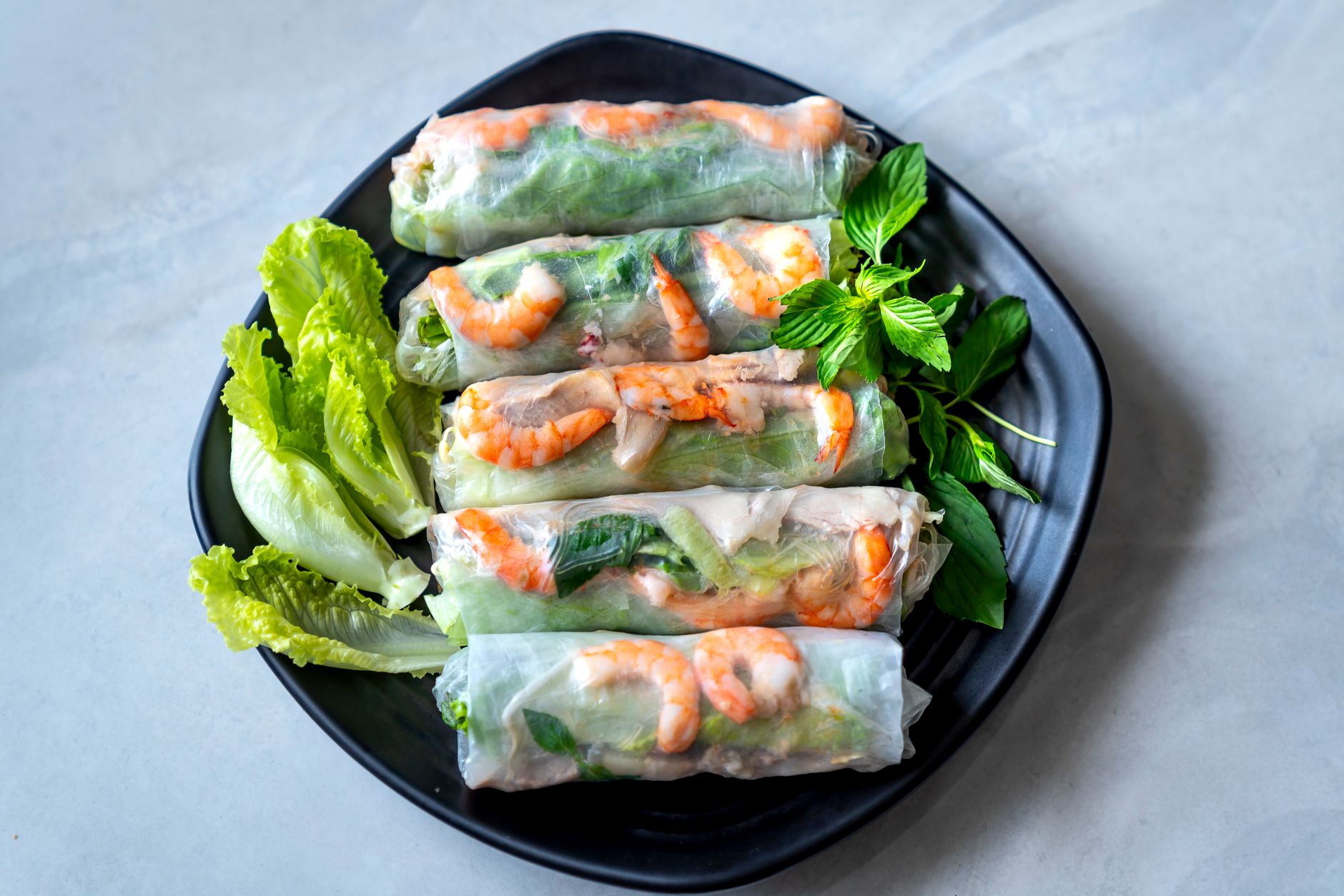 Crispy Rice Paper Rolls with Peanut Dip